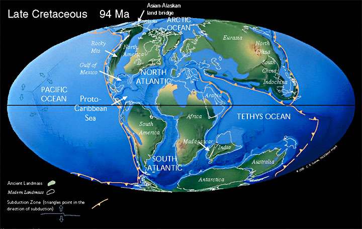Figure 29 The Late Cretaceous World